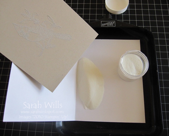 How to add Clear Embossing Powder to your Stamped Images – Sarahs Ink Spot