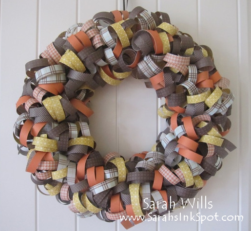 Fall Curly Paper Wreath Tutorial – Sarahs Ink Spot