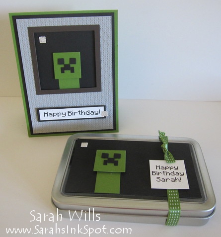 Minecraft Creeper Face Satin Gift Wrap