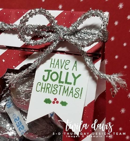 Stampin-Up-3D-Thursday-Be-Merry-DSP-Hershey-Kiss-Treat-Bag-Tinsel-Idea-Sarah-Wills-Sarahsinkspot-Stampinup-Closeup