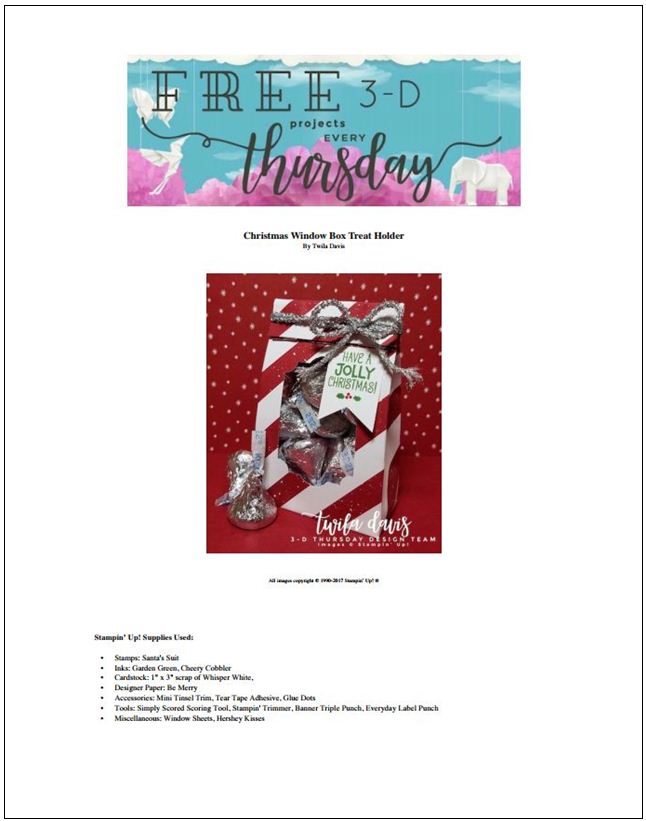 Stampin-Up-3D-Thursday-Be-Merry-DSP-Hershey-Kiss-Treat-Bag-Tinsel-Idea-Sarah-Wills-Sarahsinkspot-Stampinup-ProjectSheetCover