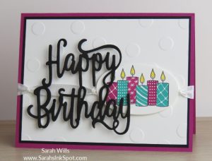 A card with candles from Merry Patterns and a Happy Birthday overlay ...