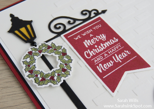 Stampin-Up-Inky-Friends-Brightly-Lit-Christmas-Lampost-Build-a-Bike-Ride-Thinlits-At-Home-Christmas-Card-Idea-Sarah-Wills-Sarahsinkspot-Stampinup-Banner-Wreath