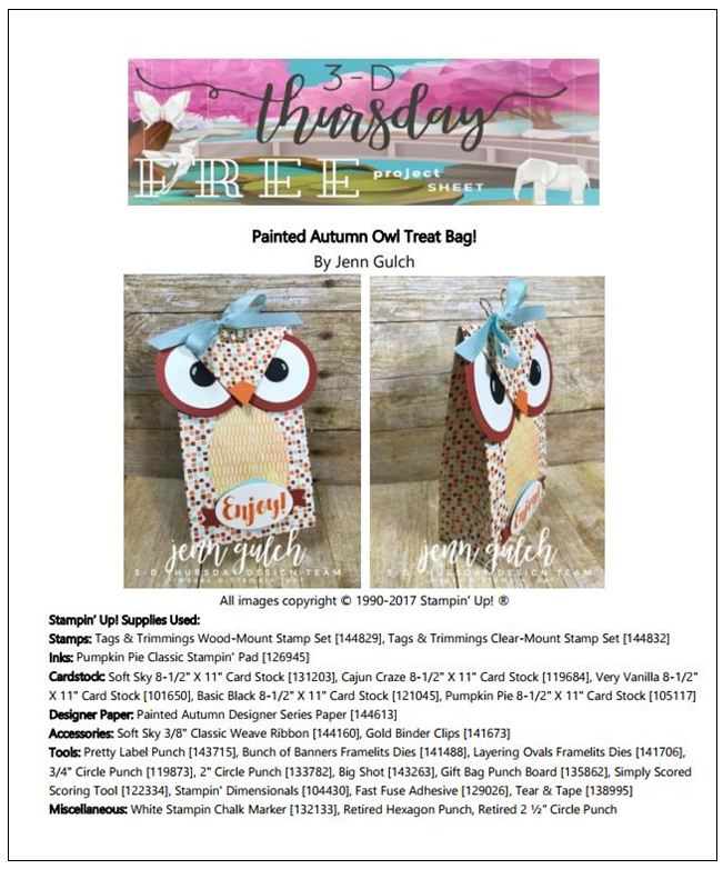 Stampin-Up-3D-Thursday-Painted-Autumn-DSP-Owl-Treat-Bag-Idea-Sarah-Wills-Sarahsinkspot-Stampinup-ProjectSheet-Photo