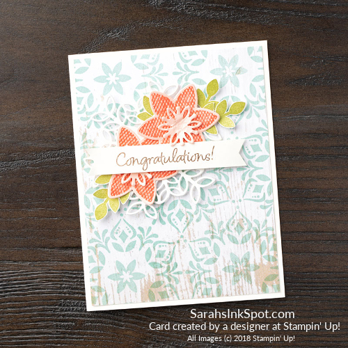 Stampin-Up-2018-Snowflake-Showcase-Happiness-Surrounds-Snowfall-Thinlits-Medallion-Background-Wood-Floral-Flower-Congrats-Congratulations-Card-Idea-Sarah-Wills-Sarahsinkspot-Stampinup-149744-149692