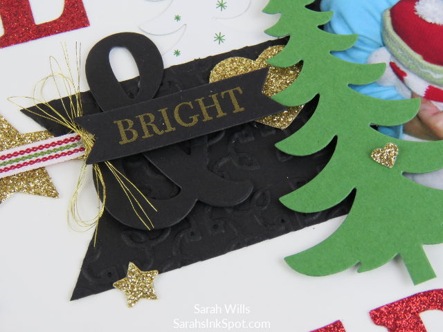 Stampin-Up-8x8-Scrapbook-Page-Christmas-Large-Letters-Be-Merry-Glitter-Paper-Glimmer-Tree-Idea-Sarah-Wills-Sarahsinkspot-Stampinup-CloseUp-2a