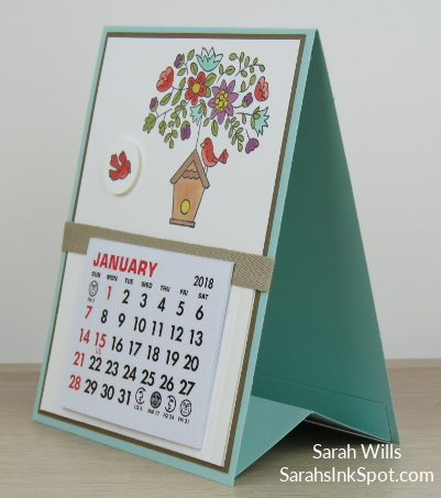 Stampin-Up-Calendar-Easel-Card-Holder-Vippies-Flying-Home-Bird-House-Nest-Tree-Table-Blends-Occasions-Catalog-Idea-Sarah-Wills-Sarahsinkspot-Stampinup-Side