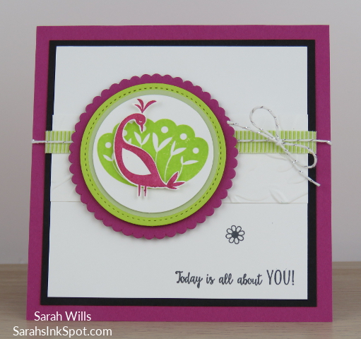 Stampin-Up-Inky-Friends-Blog-Saleabration-SAB-Hop-Beautiful-Peacock-Friend-Thank-You-Card-Idea-Sarah-Wills-Sarahsinkspot-Stampinup-Black-White-Pink-Main