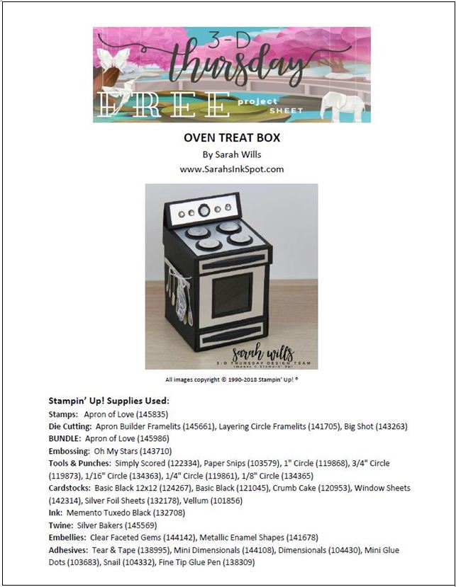 Stampin-Up-3D-Thursday-Apron-of-Love-Bundle-Oven-Stove-Cooker-Treat-Box-Cupcake-Muffin-Cookies-Project-Sheet-Idea-Sarah-Wills-Sarahsinkspot-Stampinup-Cover