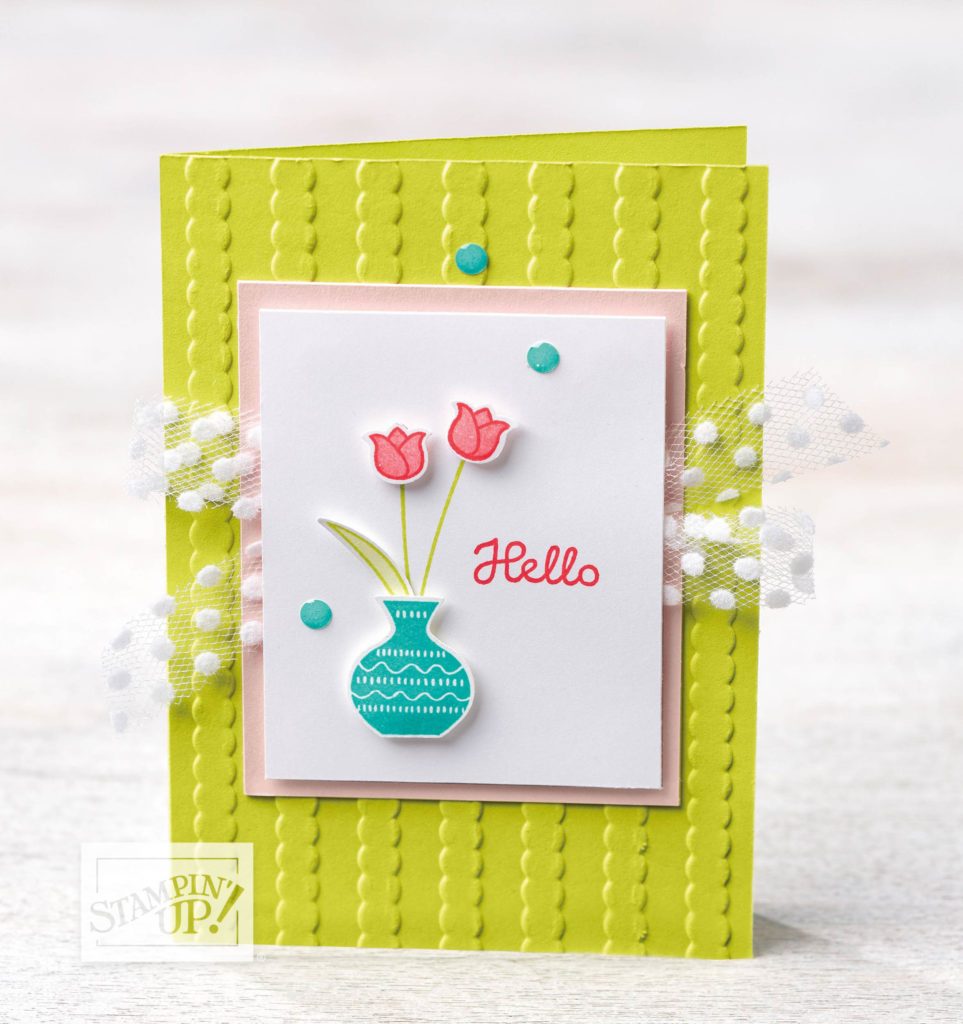 Stampin-Up-2018-Varied-Vases-Bundle-Vases-Builder-Punch-Striped-Scallops-Embossed-Background-Hello-Tulip-Card-Idea-Sarah-Wills-Sarahsinkspot-Stampinup-148381