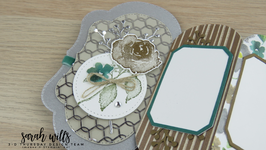 Stampin-Up-2018-Holiday-Catalog-3D-Stitched-Seasons-149013-First-Frost-Bundle-Frosted-Bouquet-Floral-Feathers-Galvanized-Concertina-Card-Album-Project-Sheet-Sarah-Wills-Sarahsinkspot-Stampinup-Front