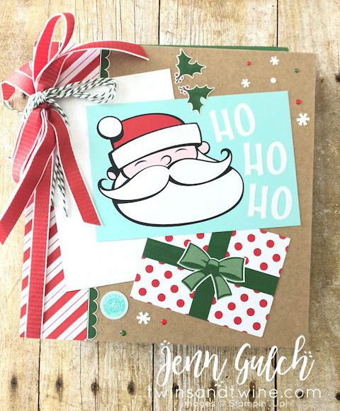 Stampin-Up-2018-Holiday-Catalog-Christmas-Holiday-Scrapbook-Album-Recipe-Book-Santas-Workshop-DSP-Memories-More-Card-147905-Santas-Signpost-Sarah-Wills-Sarahsinkspot-Stampinup-Front