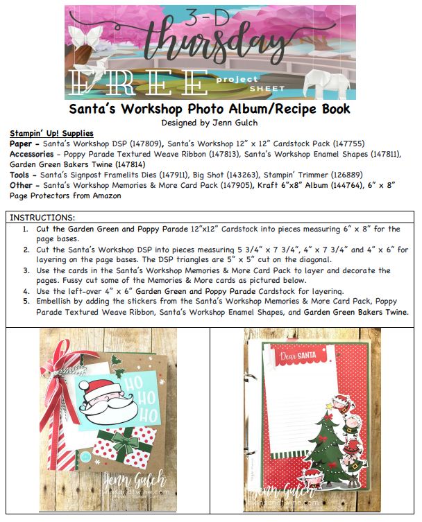 Stampin-Up-2018-Holiday-Catalog-Christmas-Holiday-Scrapbook-Album-Santas-Workshop-DSP-Memories-More-Card-147905-Santas-Signpost-Sarah-Wills-Sarahsinkspot-Stampinup-Cover