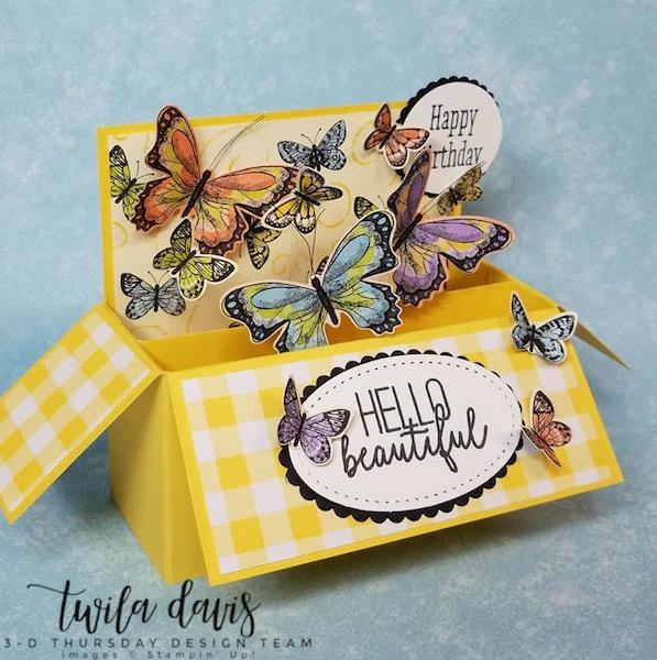 It's 3-D Thursday and we have a beautiful Botanical Butterfly Box Card for  you! – Sarahs Ink Spot