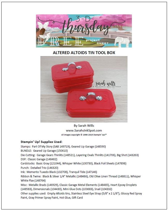 Stampin-Up-Occasions-Saleabration-3D-Thursday-Blog-Hop-Altered-Altoids-Tin-Tool-Box-Classic-Geared-Up-Garage-Bundle-Gift-Card-Holder-Idea-Sarah-Wills-Sarahsinkspot-Stampinup-Cover