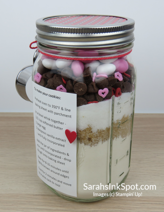 Valentine's Day cookie mix in a jar, a perfect match for your