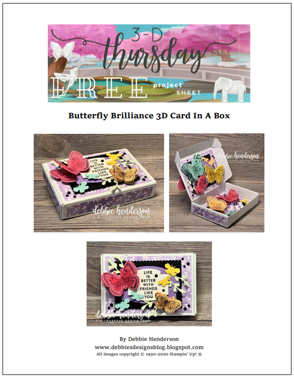 3-D Thursday is here with Butterfly Brilliance in a Box! – Sarahs Ink Spot