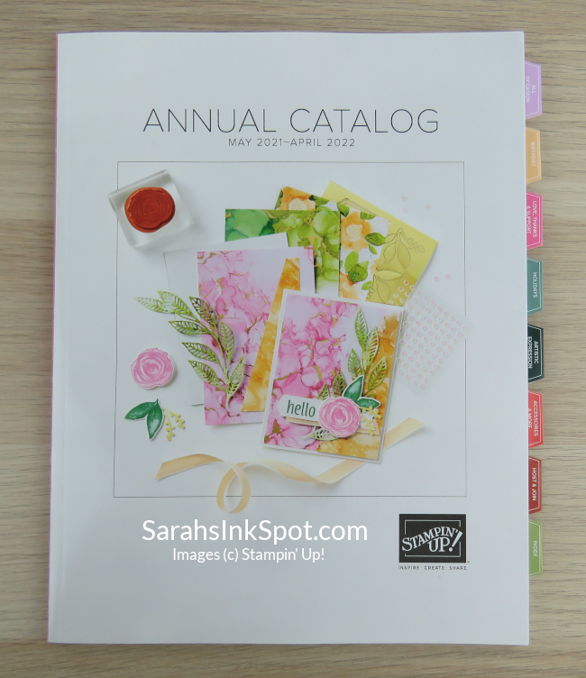 stampin up 2021-2022 annual catalog tabs