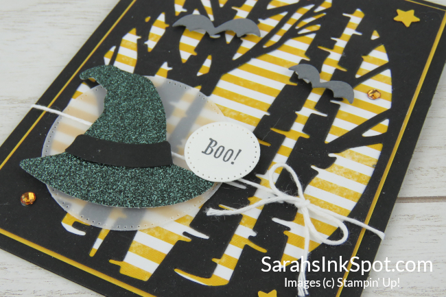 Stampin' Up! Aspen Tree Dies Witch Hat Halloween Card