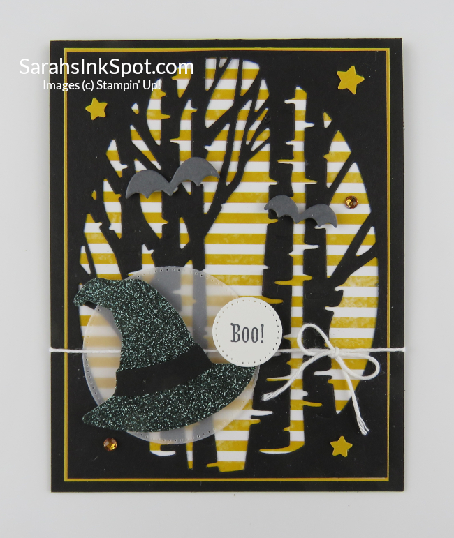 Stampin' Up! Aspen Tree Dies Witch Hat Halloween Card
