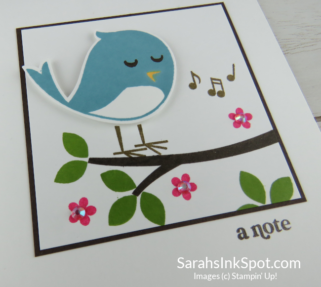 Stampin' Up! Sweet Songbirds Bluebird Thank You Card