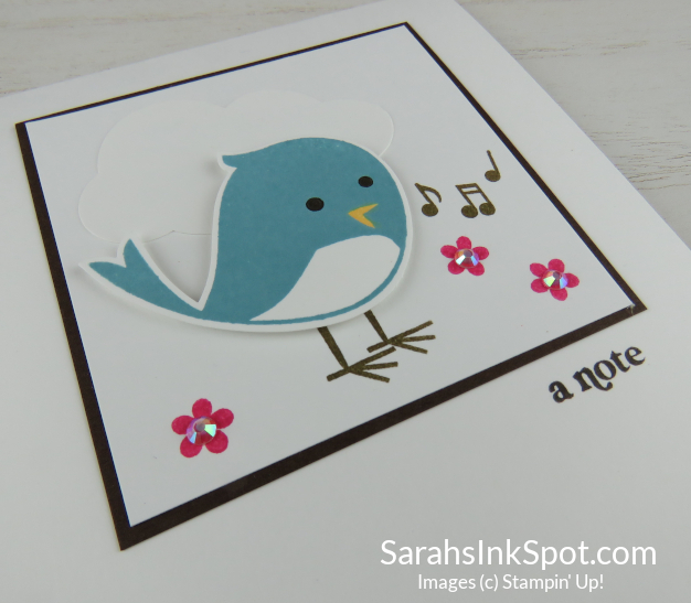 Stampin' Up! Sweet Songbirds Bluebird Thank You Card