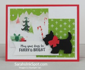 Stampin' Up! Christmas Scottie Dog Punch Holiday Card