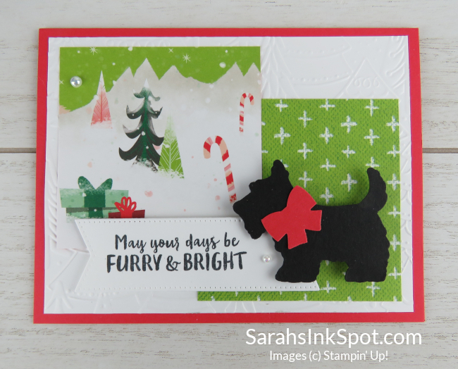 Stampin' Up! Christmas Scottie Dog Punch Holiday Card