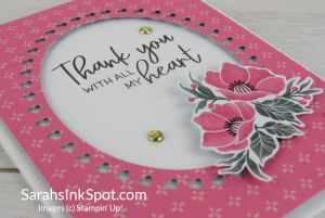 Stampin' Up! Framed Fitting Florets Thank You Card