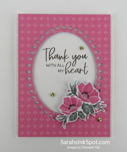Stampin' Up! Framed Fitting Florets Thank You Card