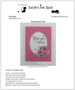 Stampin' Up! Framed Fitting Florets Thank You Card