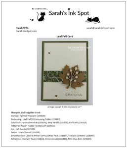 Stampin' Up! Leaf Fall Card
