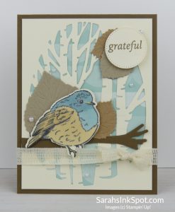 Stampin' Up! Perched in a Tree Aspen Grove Grateful Thankful Card