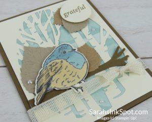 Stampin' Up! Perched in a Tree Aspen Grove Grateful Thankful Card
