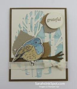 Stampin' Up! Perched in a Tree Aspen Grove Grateful Thankful Card