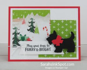 Stampin' Up! Christmas Scottie Dog Punch Holiday Card