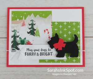 Stampin' Up! Christmas Scottie Dog Punch Holiday Card