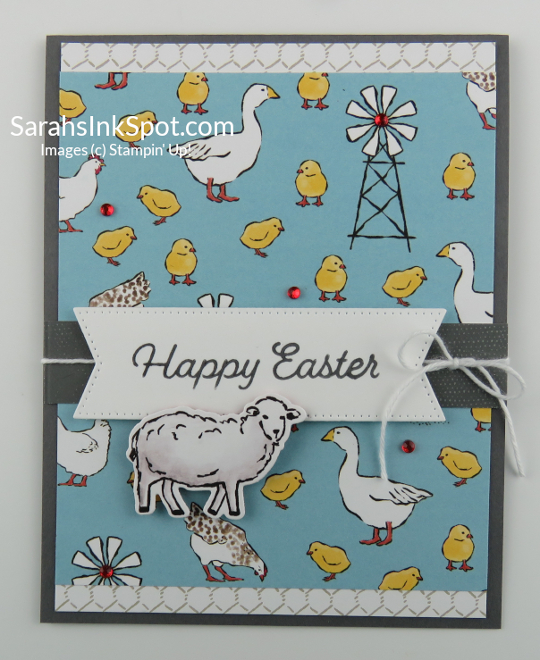 Stampin' Up! Free Monthly Card Kit Day on the Farm Easter Card