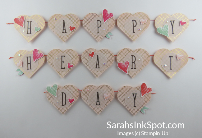 Stampin' Up! 3-D Paper Pumpkin Alternative Heart Boxes Add On Kit Valentines Day Banner