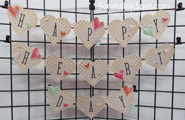 Stampin' Up! 3-D Paper Pumpkin Alternative Heart Boxes Add On Kit Valentines Day Banner