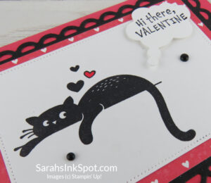 Stampin' Up! Love Cats Clean Simple CAS Valentines Day Card