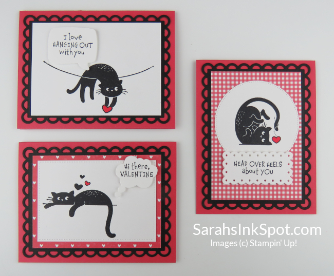 Stampin' Up! Love Cats Clean Simple CAS Valentines Day Cards