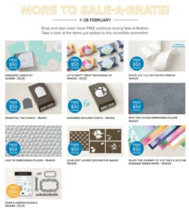 Stampin' Up! Second Release Sale-a-bration SAB Sale-a-brate