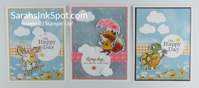 Stampin' Up! Rain or Shine Trio of Cards