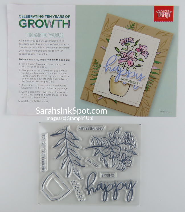 Stampin' Up! Paper Pumpkin Ten Years of Growth Free Stamp Set March 2023