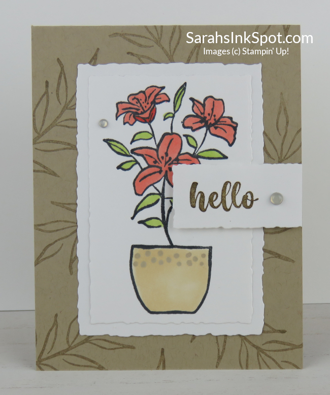 Stampin' Up! Paper Pumpkin Ten Years of Growth Free Stamp Set Hello Card March 2023