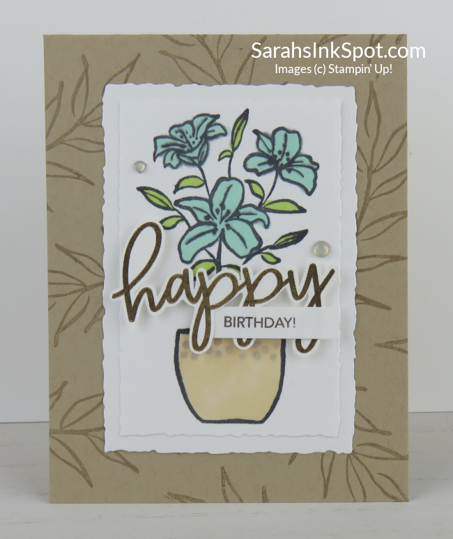 Pretty Lily Birthday Cards created using the FREE Stamp Set from Ten Years  of Growth! – Sarahs Ink Spot