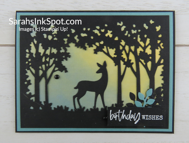 Stampin' Up! Deer Grove Moonlit Silhouette Masculine Birthday Card