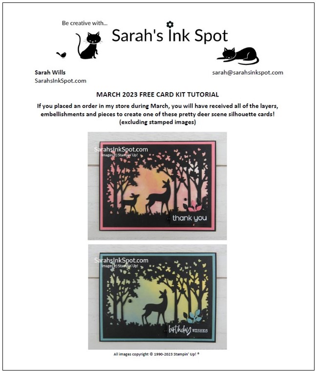 Stampin' Up! Deer Grove Sunset Silhouette Project Sheet Tutorial