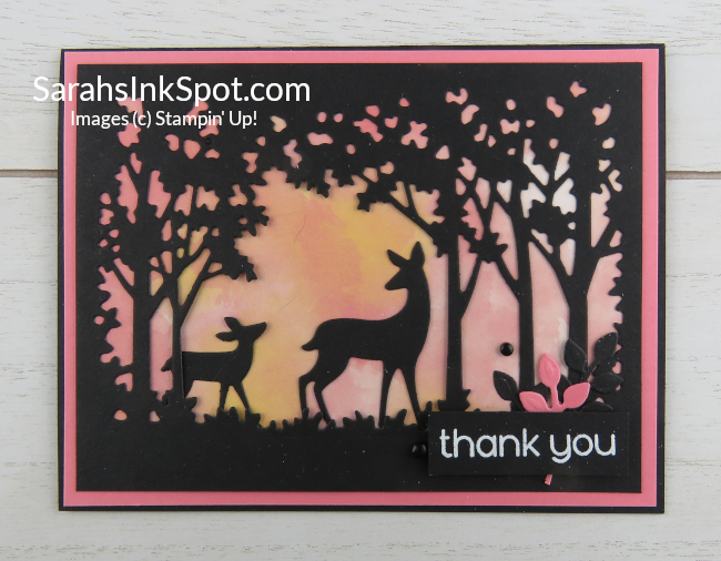 Stampin' Up! Deer Grove Sunset Silhouette Thank You Card